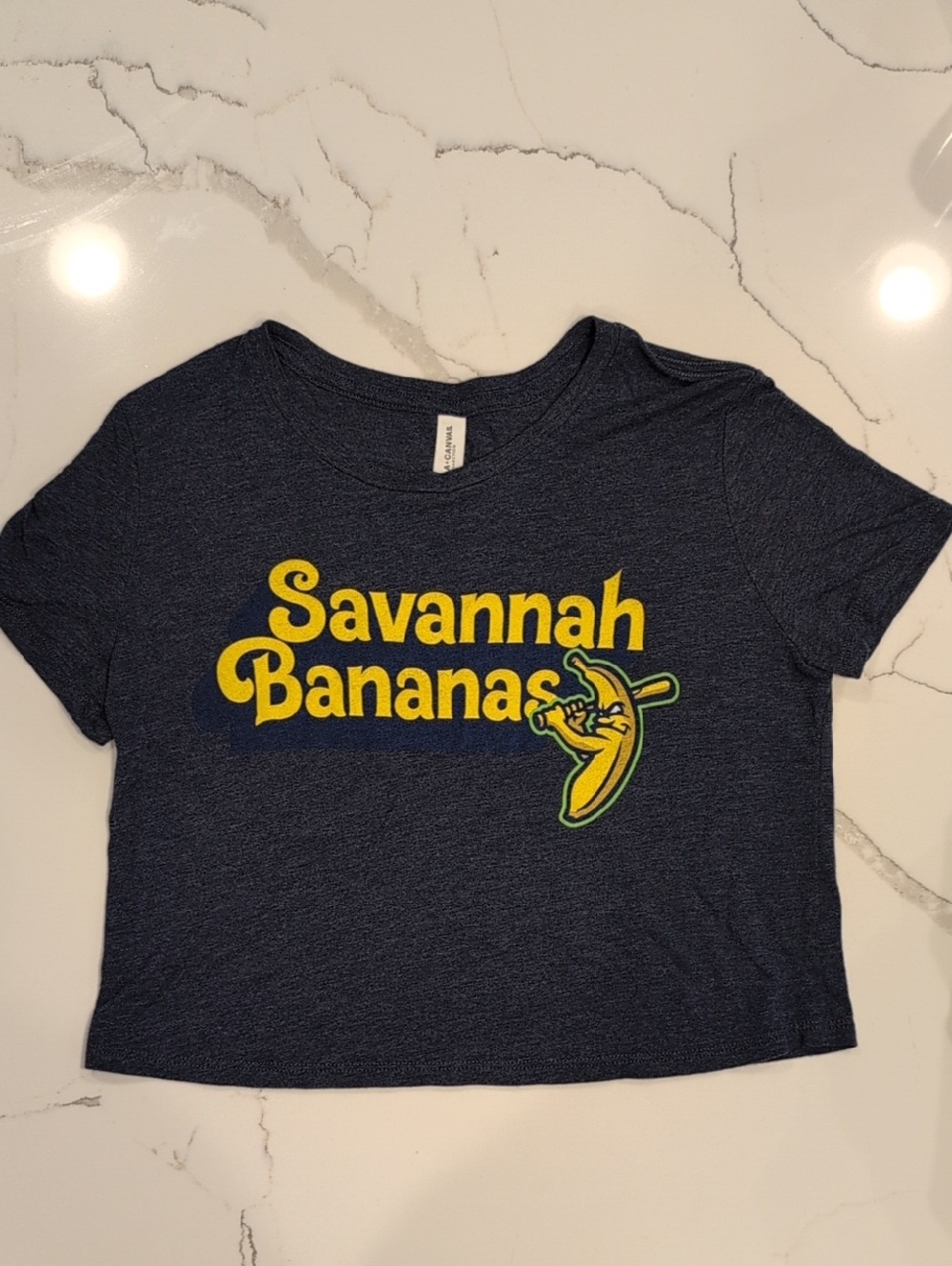 Savannah Bananas Navy Crop Top Graphic Tee